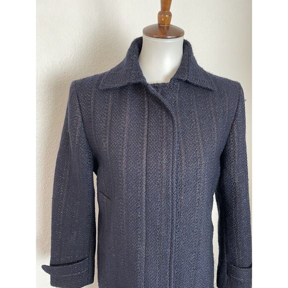 CNC Costume National Navy Long Coat - Picture 2 of 11